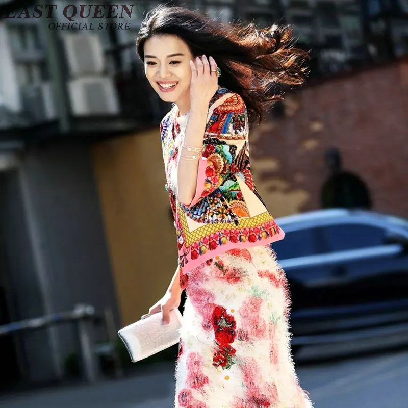 boho jacket casual bomber jacket embroidery boho clothing Boho chic style colorful half sleeve short coats AA1932 Q