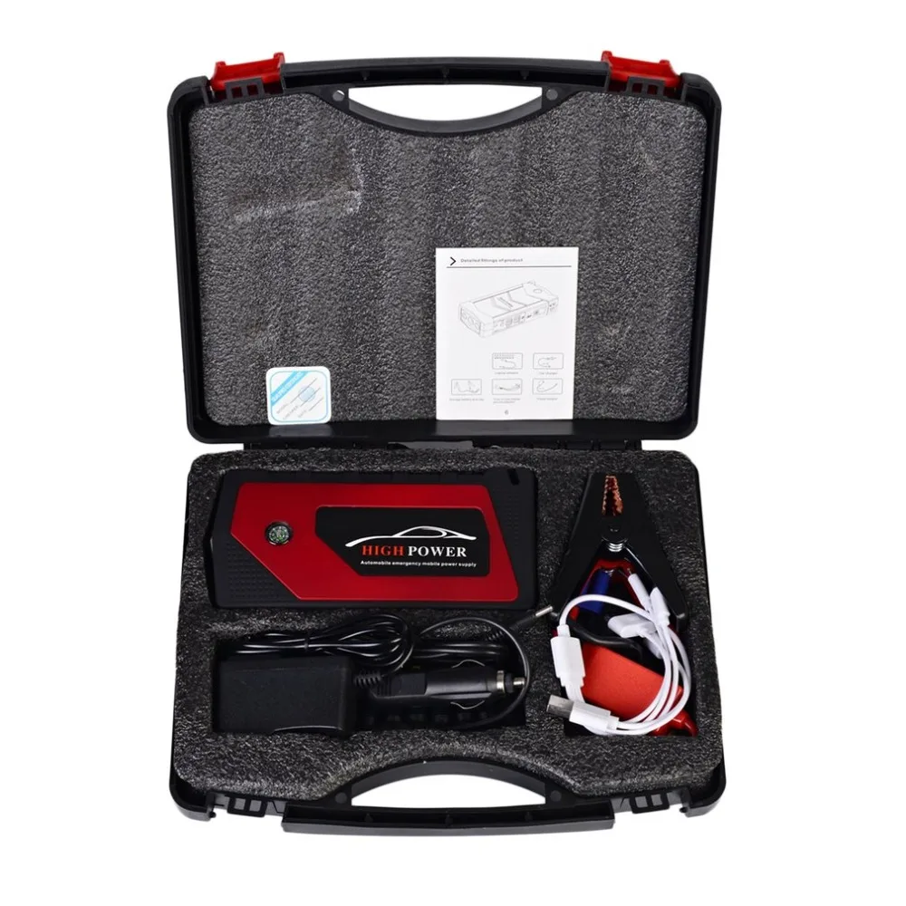 

12V 89800mah Multi-Function Car Charger Battery Jump Starter 4USB LED Light Auto Emergency Mobile Power Bank Tool Kit