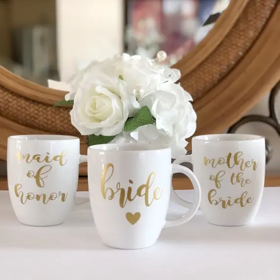 

Personalized wedding bridal shower coffee mugs, custom will you be my bridesmaid proposal gifts, Christmas Birthday gifts