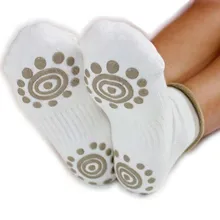 Нескользящие, для йоги тренажерного зала массаж носки с пальцами Нескользящие противоскользящие носки для йоги, пилатеса Для женщин хлопковые носки с ручками