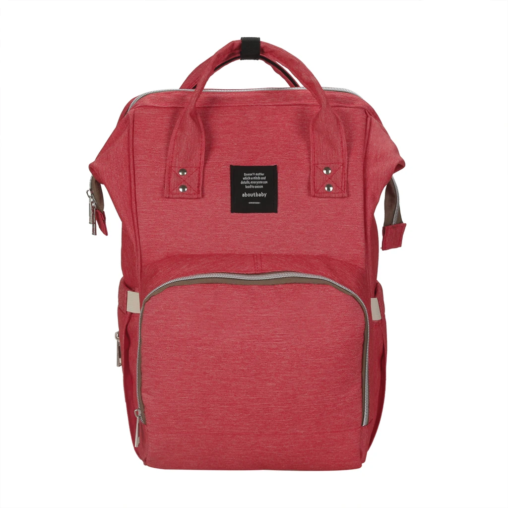 ABOUTBABY модная сумка для мам, сумка для мам, ремень для коляски, для ухода за ребенком, многофункциональная сумка для подгузников, рюкзак, сумка для подгузников w - Цвет: red