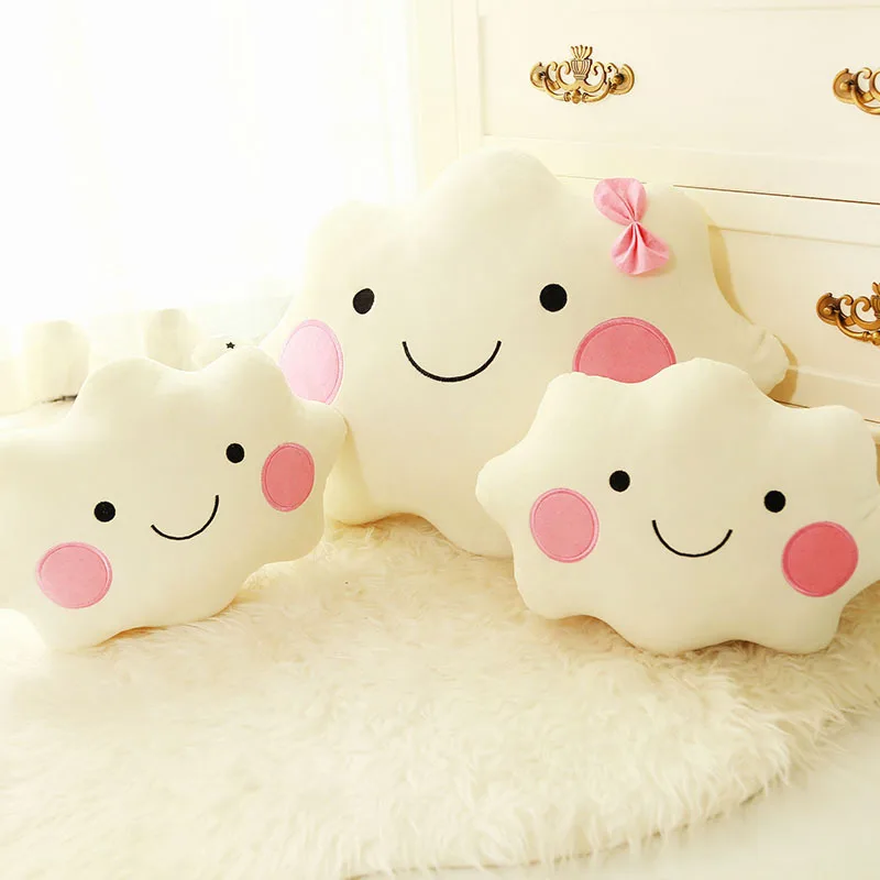 

New Year Decoration Pillow Cute Plush Toy Cloud Pillow Color Cloud Car Home Cushion Birthday Gift Wholesale 35 and 40cm