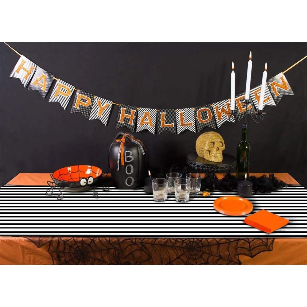 Buy Ourwarm Halloween Table Cloth 182*35cm Black and
