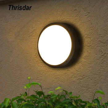 

Thrisdar waterproof LED wall light outdoor garden porch wall lamp aluminum alloy aisle balcony ceiling lamp