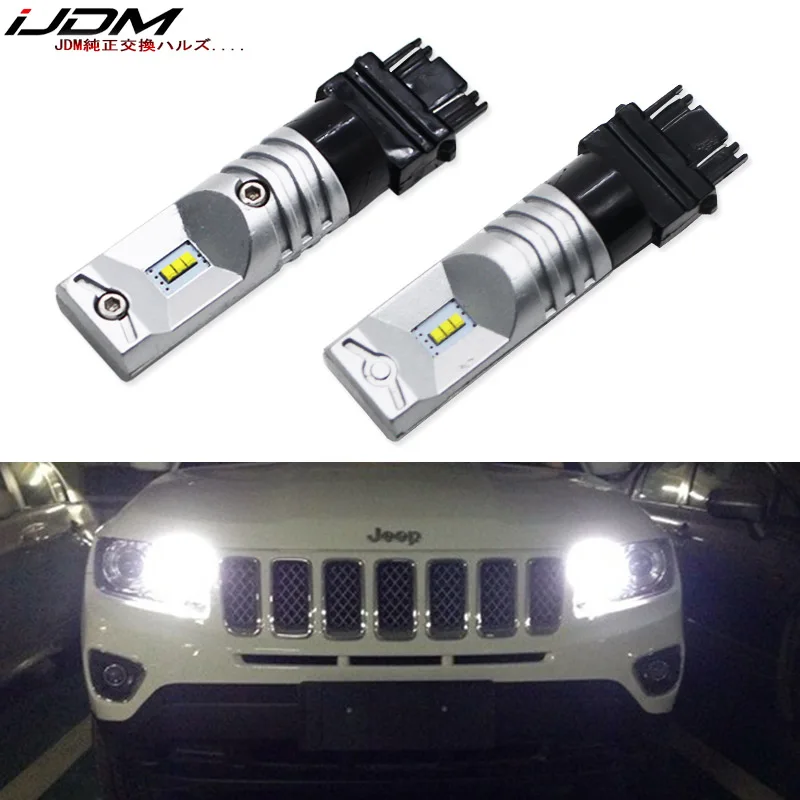 6000K белый 6-SMD Luxen светодиодный 3157 3357 3457 4114 светодиодный лампы для 2011-up Jeep Compass для Габаритные огни 12В