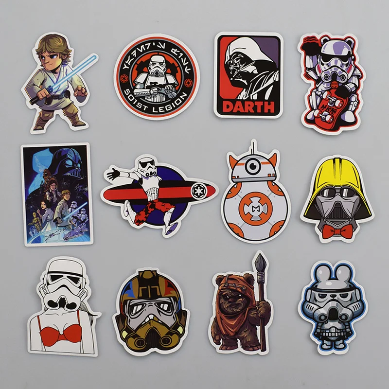 

Disney 100Pcs Star Wars Stickers for Laptop Skateboard Motorcycle Home Decor Car Styling Graffiti Decals Doodle Cool DIY Sticker
