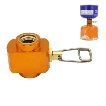 

Outdoor Camping Gas Tank Valve Adapter Refillable Stove Cylinder Aluminum Stove Conversion Split Gas Furnace Connector Tool