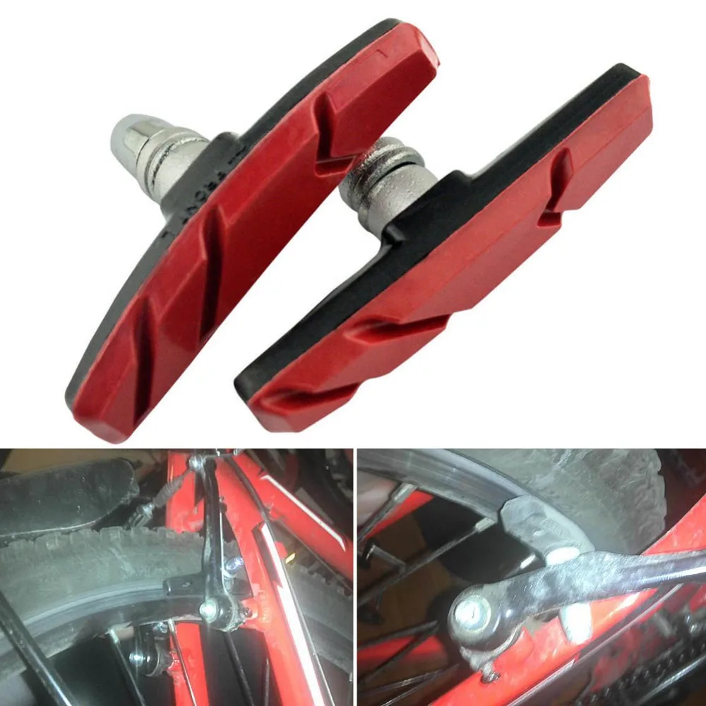 Newly-1-Pair-Mountain-Bike-Brake-Pads-Bicycle-V-Brake-Holder-Shoes-Rubber-Blocks-Cycling-Accessories