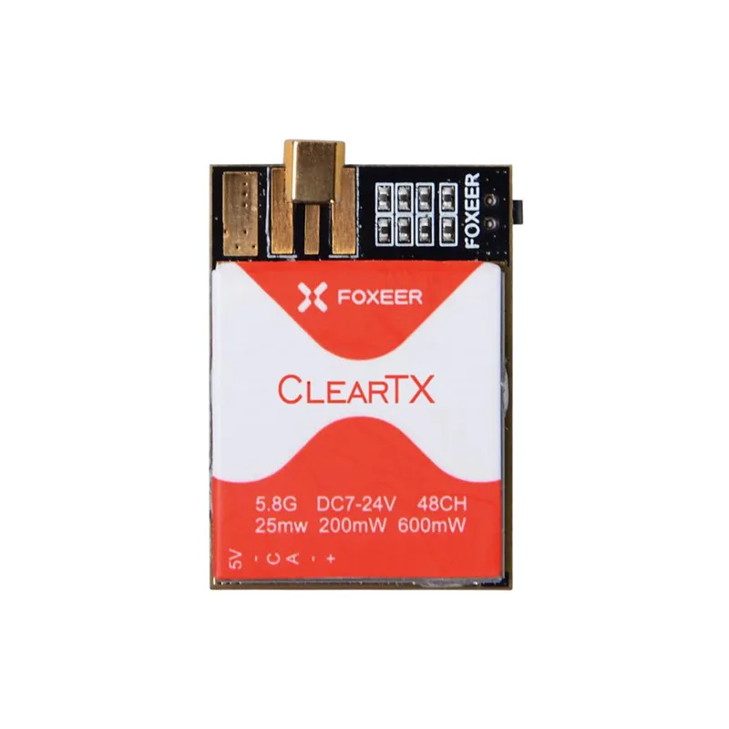 

Foxeer ClearTX 5.8G 48CH 25/200/600mW Adjustable Power Video FPV Transmitter Race Band & Pit Mode for FPV Racing Drone