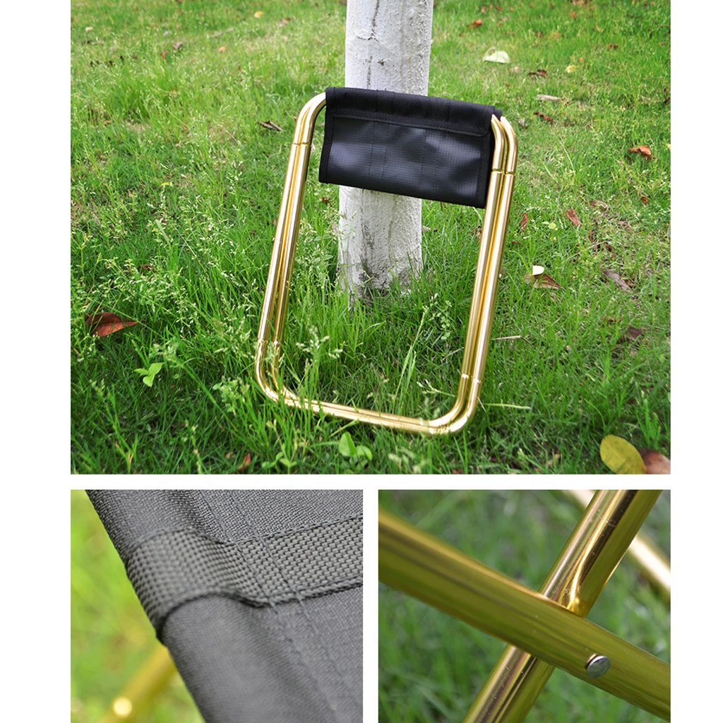 Perfeclan Outdoor Folding Stool Travel Slacker Chair for Camping Hiking BBQ Lightweight Camping Hiking ChairTravel Slacker Chair