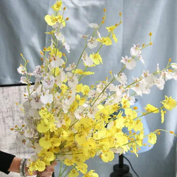 

Butterfly Orchid Artificial Flowers for Wedding Decoration Party Home DIY Mini Fake Flower 5 Branches 18100709