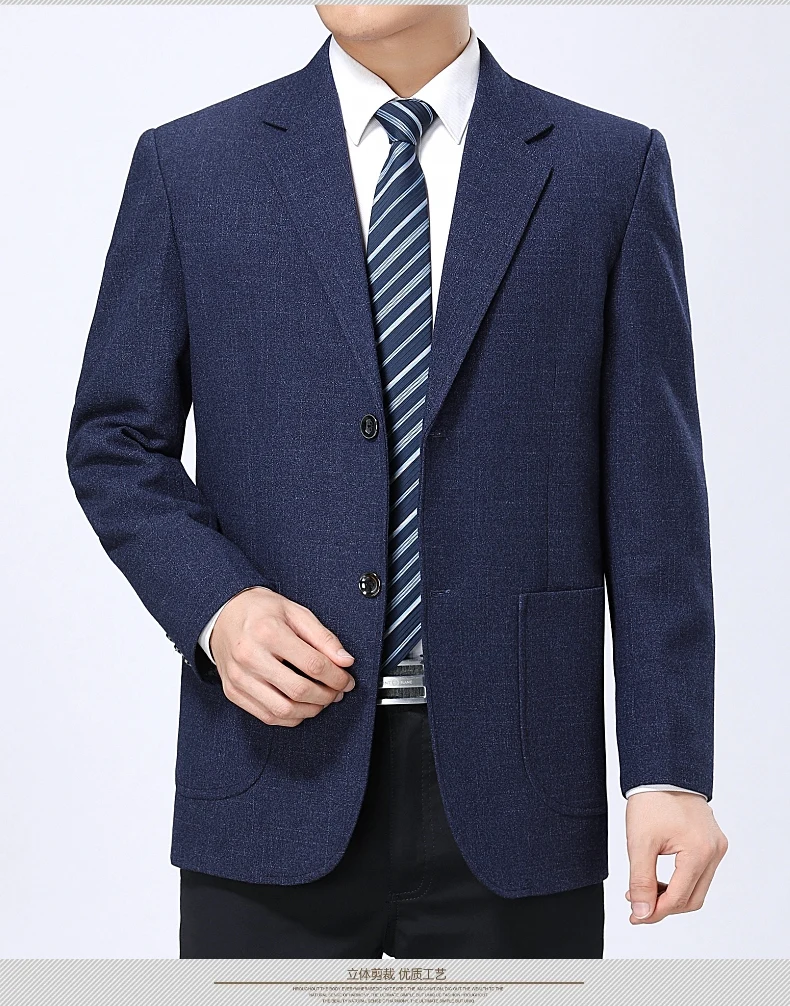WAEOLSA Men Tailored Blazers Navy Blue Claret-red Blazer Masculino Man Business Suit Jacket Costume Homme (8)