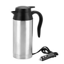 Calentador de automóvil de 750ml, botella Portable de 24V, hervidor de agua para viaje, coche, camión, botella calefactora de agua para té y café, olla para agua caliente