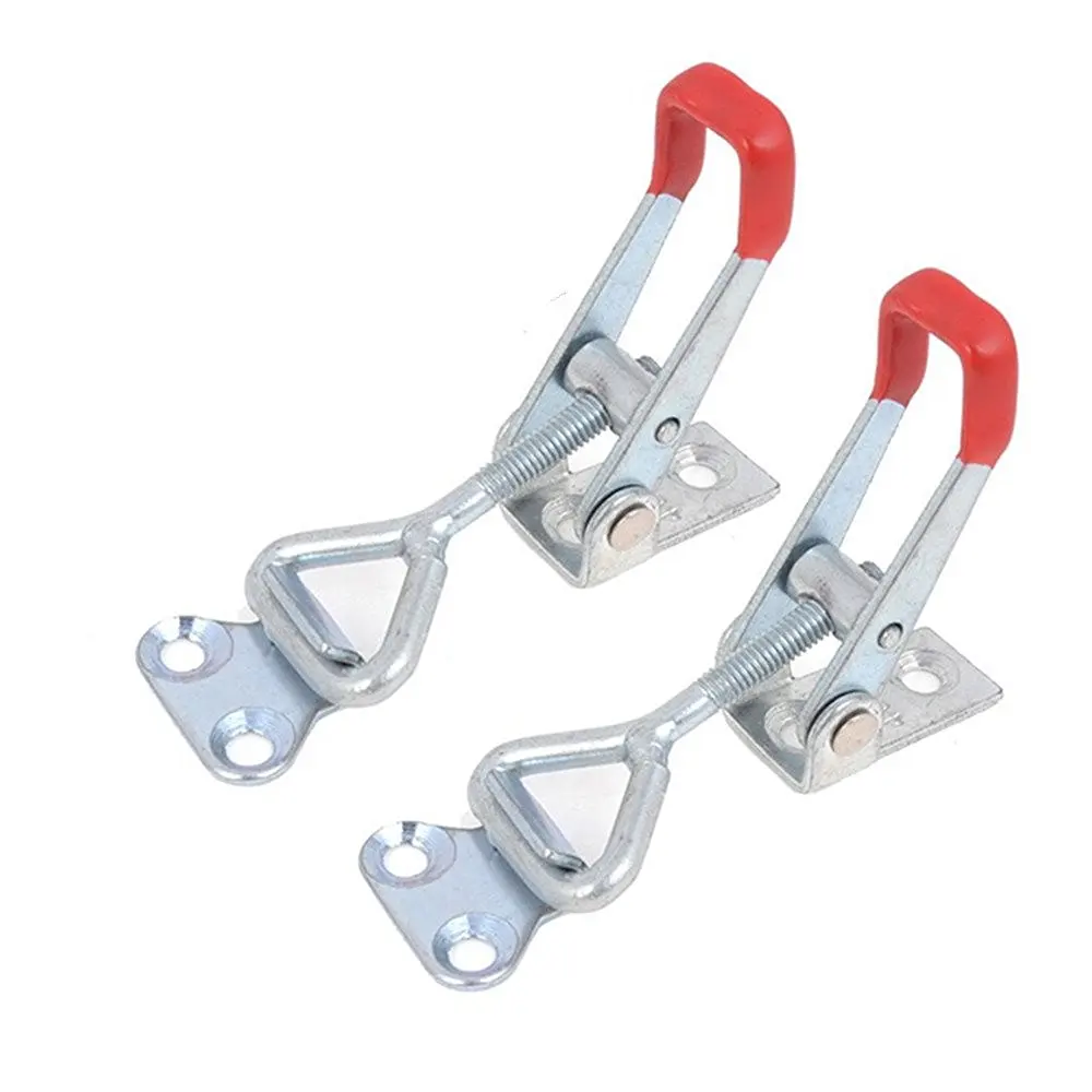 

2pcs 100 Kg Holding Capacity Latch Button Toggle Clamp Rod Vertical Arm Welding Machine;Support wholesale