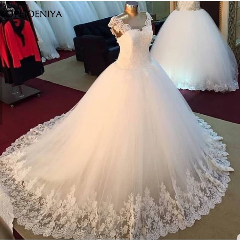 Vestido de noiva бальное торжественное платье es 2021 Кружева Свадебные платья casamento gelinlik
