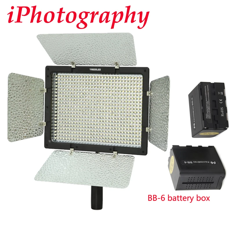 Yongnuo YN-600 YN600 YN600L 3200-5500k светодиодный видео светильник с регулируемой цветовой температурой+ BB-6 батарейный блок AA