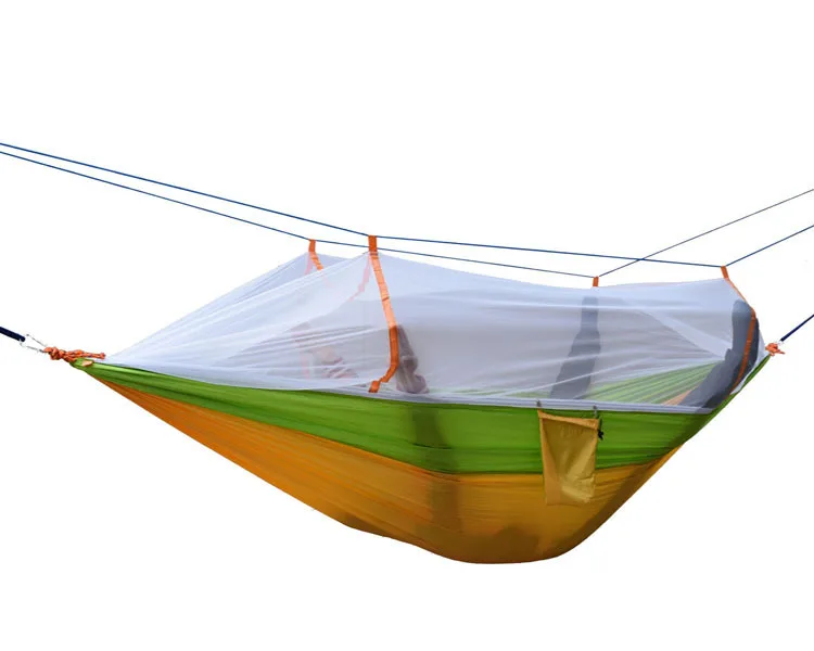 Double Hammock With Mosquito Net Camping Survival Mosquito Net Hammock Parachute Cloth Portable Hammock 260*140 CM Double Hammock With Mosquito Net Camping Survival Mosquito Net Hammock Parachute Cloth Portable Hammock 260*140 CM