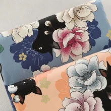 50 см* 110 см большие цветы мультфильм кошки Лоскутная хлопковая ткань материал платье лоскутное игрушки ткань tissu