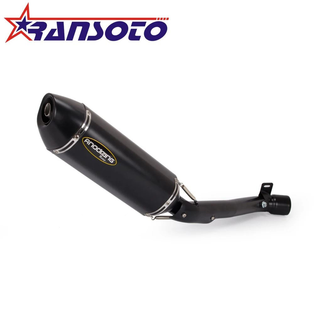 

RANSOTO Motorcycle exhaust muffler with middle pipe Slip On for Suzuki GSXR1000 GSXR 1000 2009 2010 2011