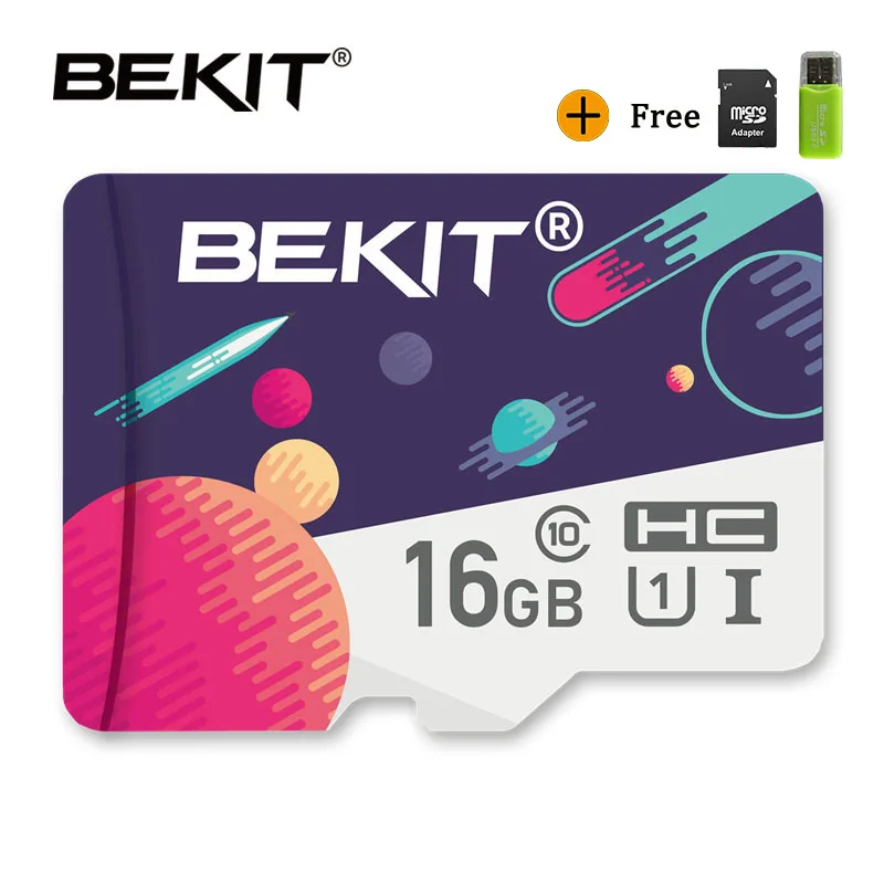 Bekit карта micro sd 32 Гб 64 Гб 128 ГБ 256 ГБ 16 ГБ 8 ГБ карта памяти micro sd карта SDXC SDHC класс 10 флэш-накопитель для камеры смартфона - Емкость: SU-16GB