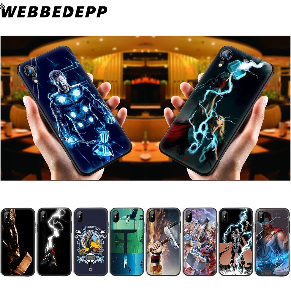 Мягкий силиконовый чехол WEBBEDEPP Thunder Thor GOD для iPhone 11 Pro Xr Xs Max X или 10 8 7 6 6S Plus 5 5S SE Case |