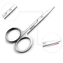 Ferramentas manuais 1 pcs Stainles Aço Aparar o Cabelo da Sobrancelha Maquiagem Beleza Facial Recorte Pinça Tesoura de Unha Tesoura de Maquiagem Ferramenta