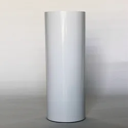 (50cmx25M) PU Flex Adhesive Film White Color Heat Transfer Vinyl For Clothing PU Iron on Vinyl Film for Tshirts (20IN*82.02FT)