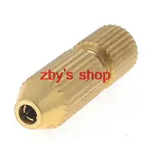 Золотой Тон Латунь 3,17 мм Вал Двигателя Мини патрон для электрической дрели 1,5 мм-2,5 мм