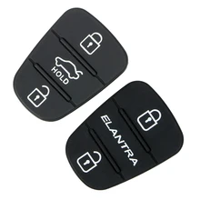 Key Case Cover for Kia Car Key Shell For Hyundai ELANTRA Remote 3 Buttons Key Rubber Pad Automobiles Replacement Accessories