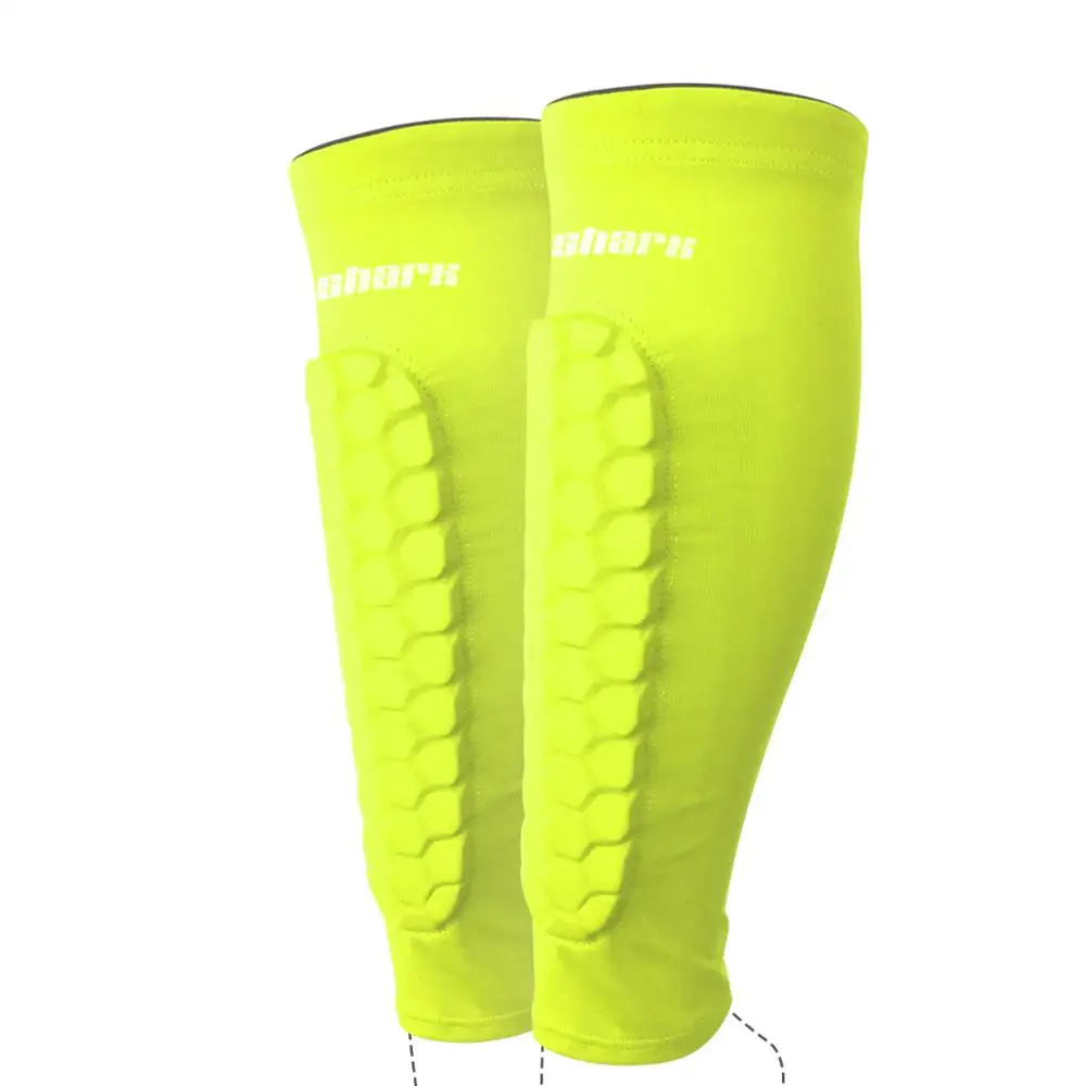 1 пара футбольные щитки на голень для футбола, защитные компрессионные гетры для голени, гетры для велоспорта, для бега, спорта, защитные оболочки - Цвет: Зеленый