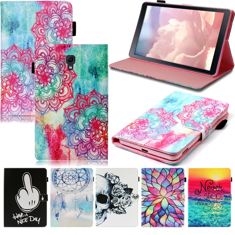 

Tablet T590 T595 Funda For Samsung Galaxy Tab A 10.5 2018 Fashion Mandala Leather Flip Wallet Case Cover Coque Shell Skin Stand