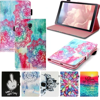 

Tablet T590 T595 Funda For Samsung Galaxy Tab A 10.5 2018 Fashion Mandala Leather Flip Wallet Case Cover Coque Shell Skin Stand