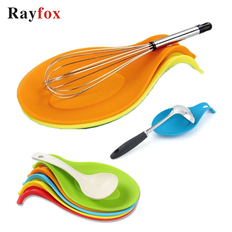 

Kitchen Accessories Cooking Tools Gadgets Silicone Spoon Rest Mat Holder for Kitchen Utensil Goods cuisine outils accessoires