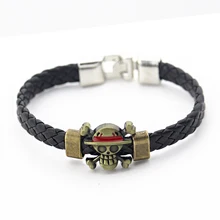 10 шт. мультяшный Аниме Наруто Коноха Черный Дворецкий браслет Конан маганетическая Кнопка цельный Final Fantasy браслет Дети оптом