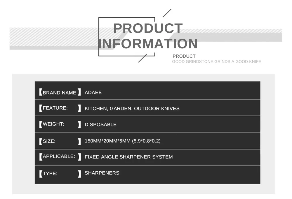 ADAEE 1 шт. 5,9*0,8*0,2 точильный камень с пластиковой основой для Rui Xin точилка с фиксированным углом h1