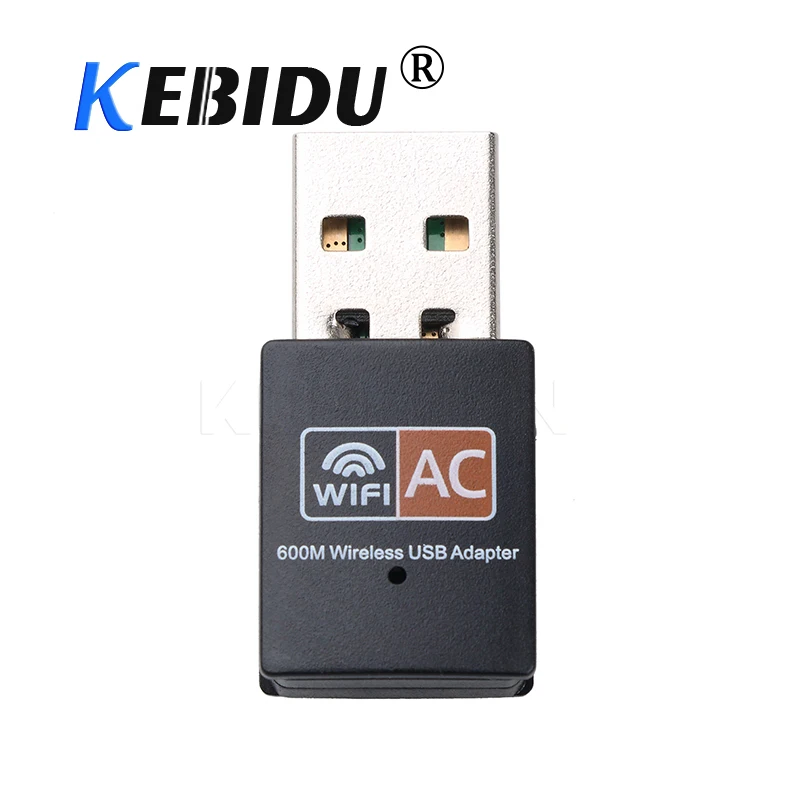 

Kebidu Mini 600Mbps USB2.0 WiFi Adapter 2.4GHz 5GHz WiFi Antenna PC Network Card Receiver Dual Band 802.11b/n/g/ac For Windows