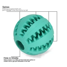 Nature Rubber Chewing Pet Toy Ball Dental Treat And Training Bounce Ball For Dog