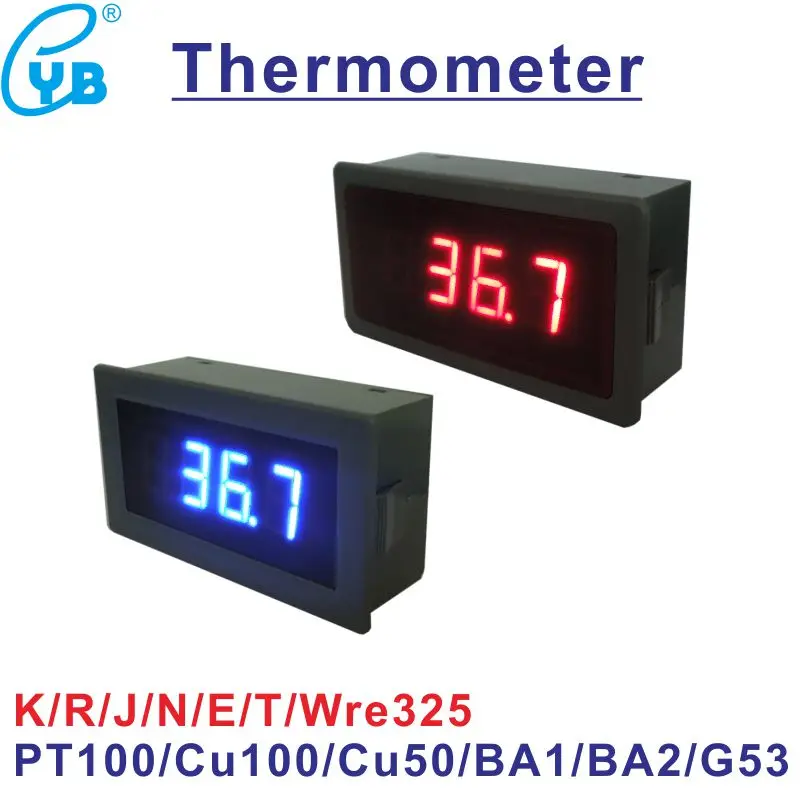 

YB5140TM LED Digital Thermometer Car Temperature Meter Tester Probe Cu100 BA1 G53 R N E T PT100 J K Type Thermocouple Sensor