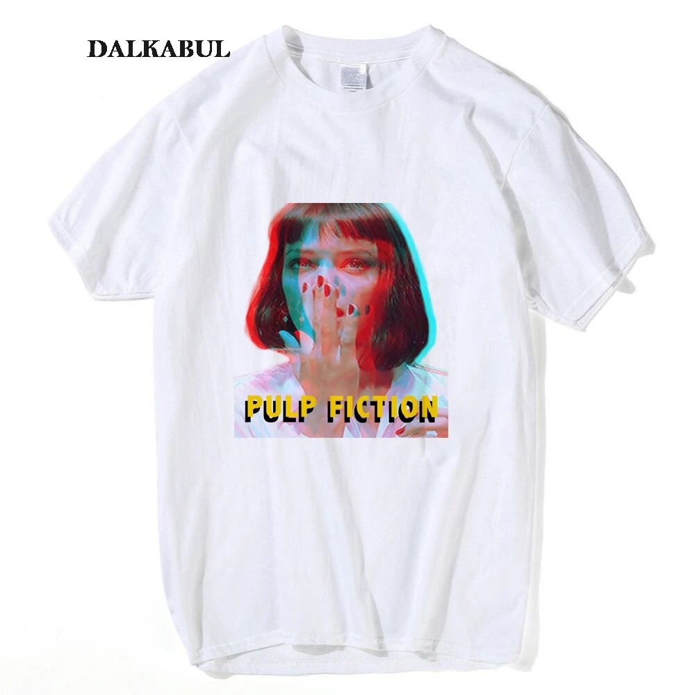 

Women Classic Movie Pulp Fiction T shirt I Said God damn MIA WALLACE Tees Summer Men 100% Cotton Quentin Tarantino Top Clothing