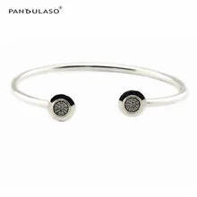 Firma, Clear CZ Sterling Abierto Brazalete de Plata Esterlina de Plata-Joyería Pulseras Joyas de Estilo Europeo Al Por Mayor