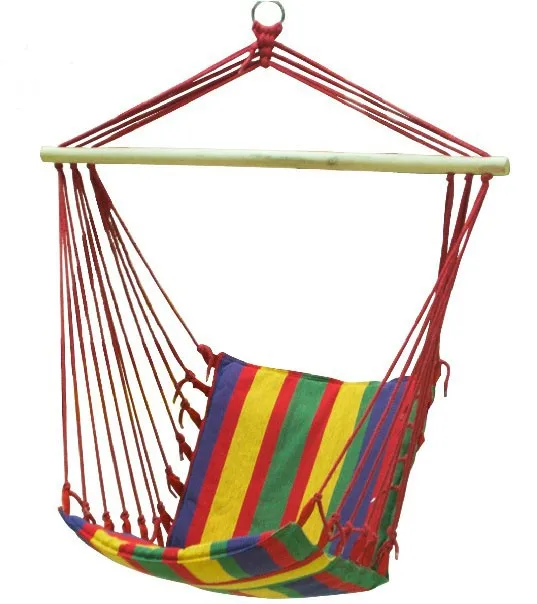 Красочные повседневные подвесные стулья для взрослых, уличные Детские парусиновые полосатые кресла-качалки, высший сорт, Крытый Патио Качели