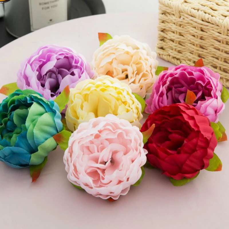 10 Pieces 10cm Peony Flower Head Silk Artificial Flowers For Wedding Decoration DIY Decorative Wreath Fake Flowers 10 Pieces 10cm Peony Flower Head Silk Artificial Flowers For Wedding Decoration DIY Decorative Wreath Fake Flowers