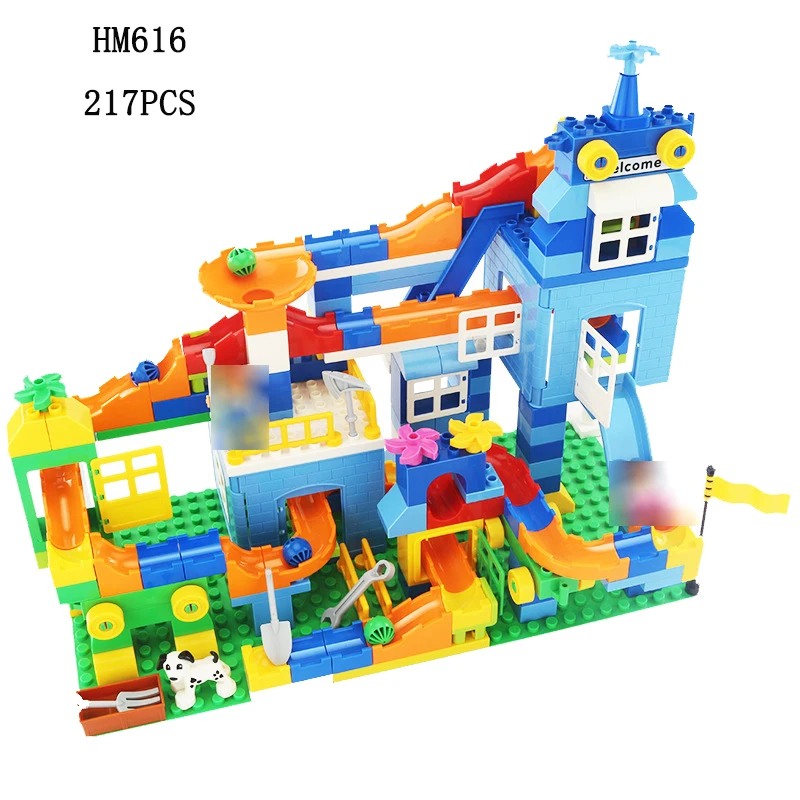 

Duplo Big Size Building Blocks Amusement Park Run Model Building Toys Kids Educational Compatible duploed
