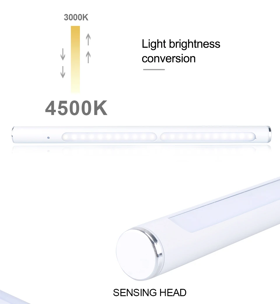 Светодиодный светильник с сенсорным управлением, USB, Ночной светильник с сенсорным датчиком, бесступенчатая перезаряжаемая батарея, диодный шкаф, светильник s