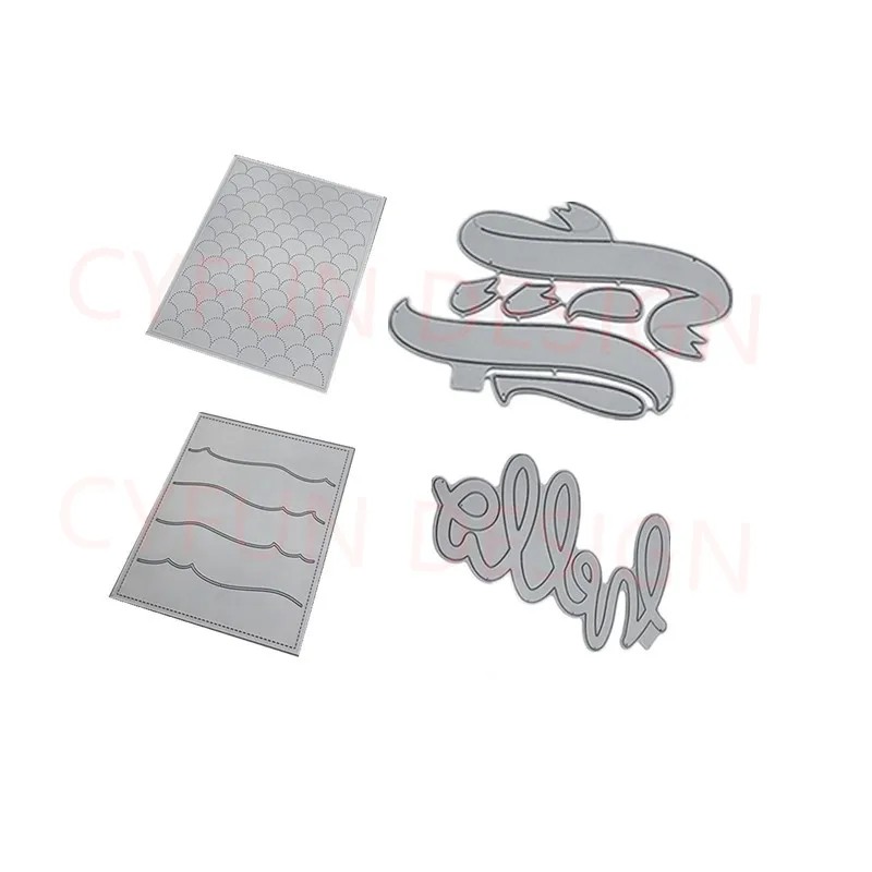 

Banners Irregular Wave Scale Covers Metal Cutting Dies for DIY Scrapbooking Crafts Embossing Crafts Paper Cards Making New 2019