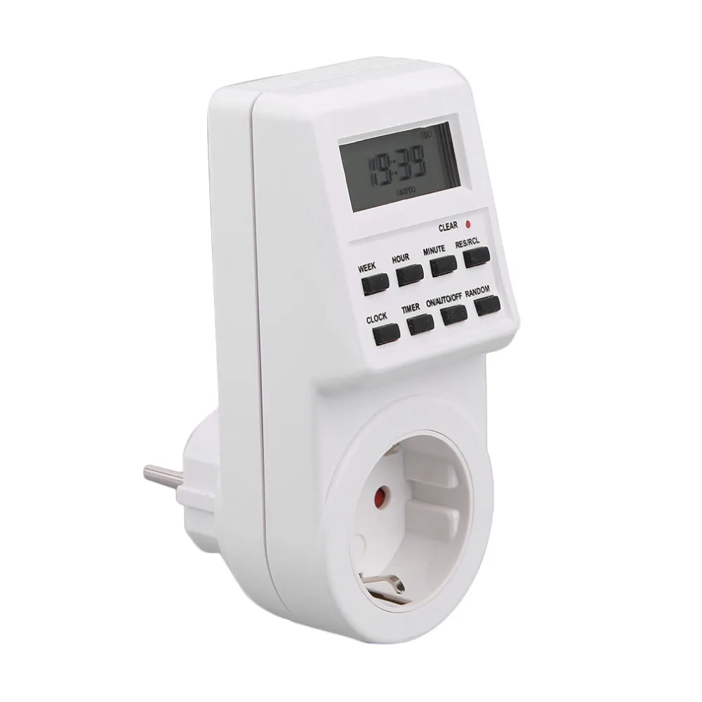

230V Plug Switch Socket New Arrival Plug-in Programmable Timer Switch Socket with Clock Summer Time Random Function Top Sale