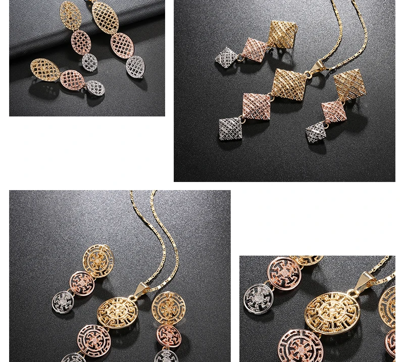 BTSETS Jewelry Sets Wedding African Dubai Jewelry Sets For Women Flower Trendy Turkish Jewelry Fashion Indian Jewellery (2)