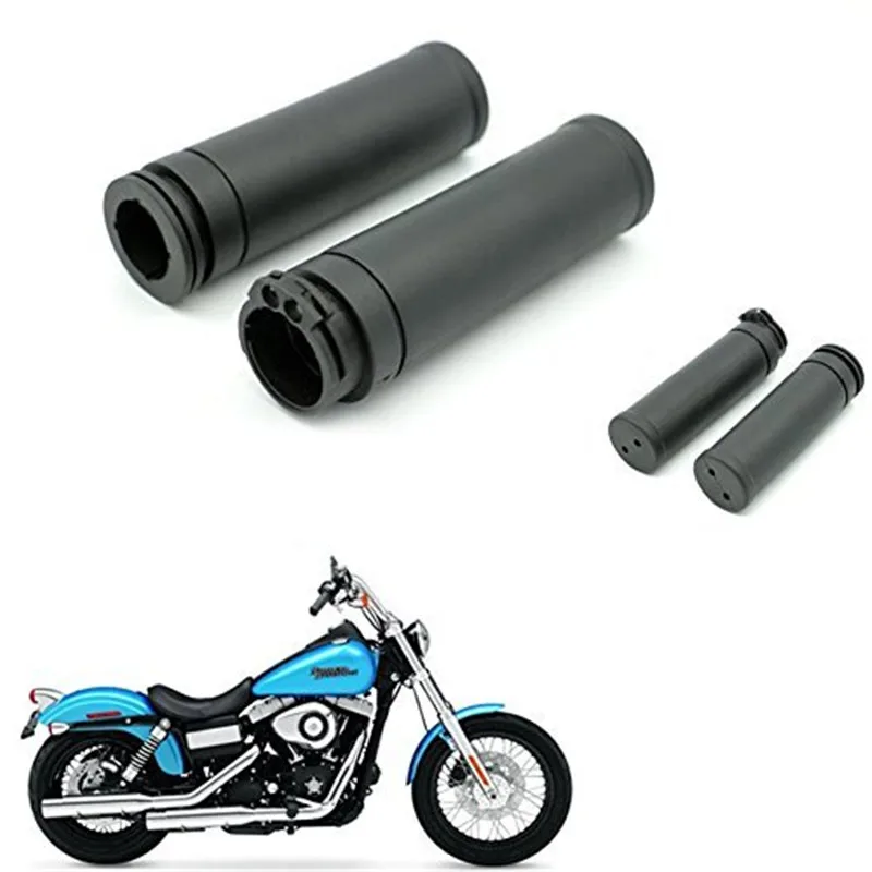 

Rubber Handlebar 1" 25mm Hand Grips Twin Cable Throttle For Harley XL883 1200 Honda Touring Sportster Dyna Softail V-Rod