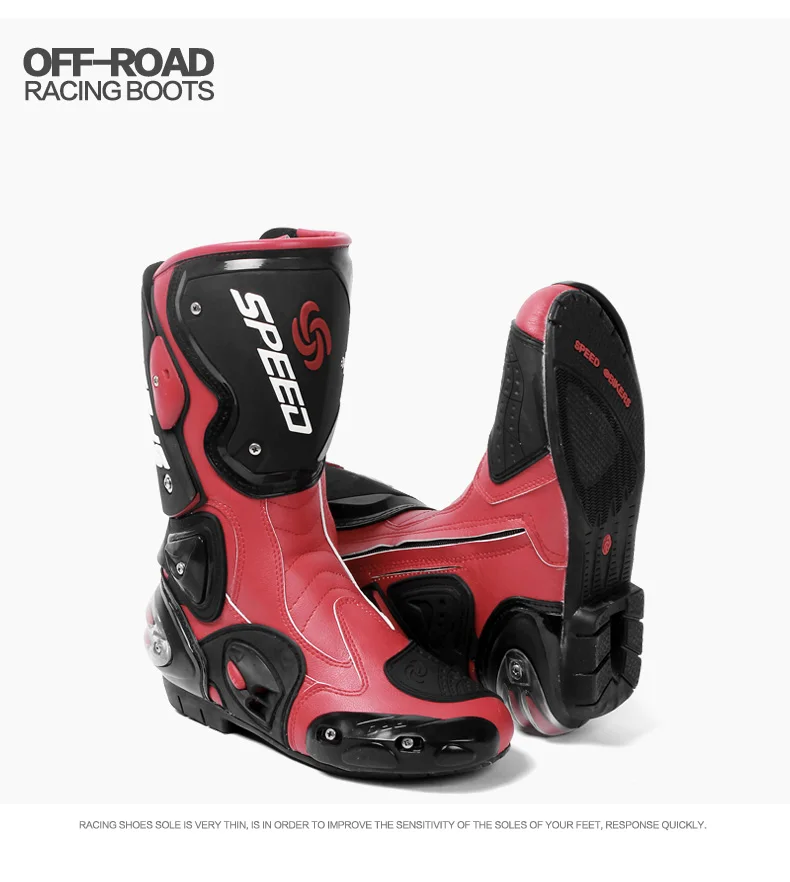 Pro biker-botas de motociclista 3 cores, protetor