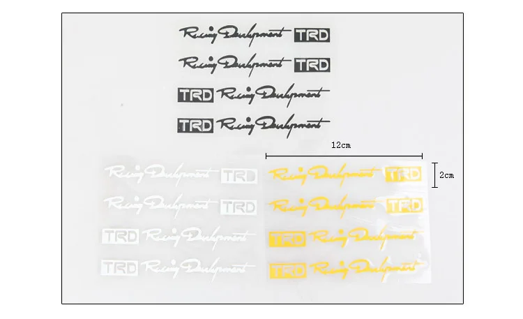 4 шт./компл. авто-Стайлинг Логотип TRD дверные ручки светоотражающие автомобильные наклейки индивидуальные символы стайлинга автомобилей дверные ручки